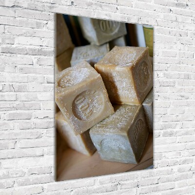 Verticaal glasschilderij Zeep