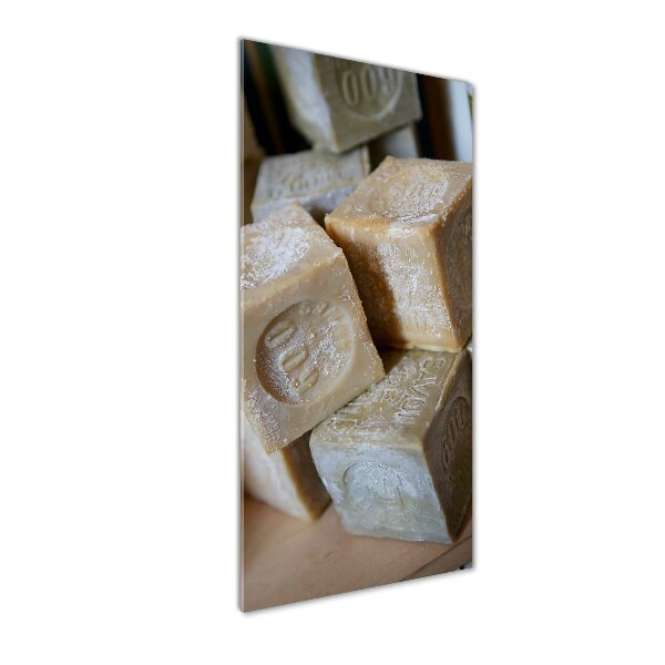 Verticaal glasschilderij Zeep