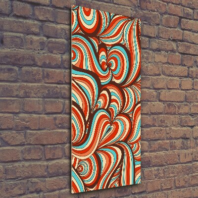 Verticaal glasschilderij Wervelend patroon