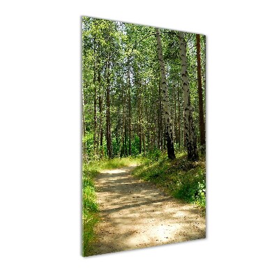 Verticale glasfoto Berkenbos