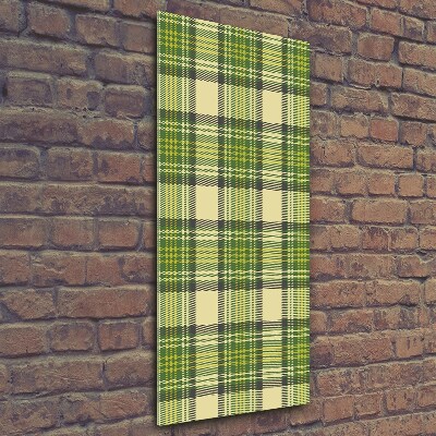 Verticale foto op glas Groen geblokt