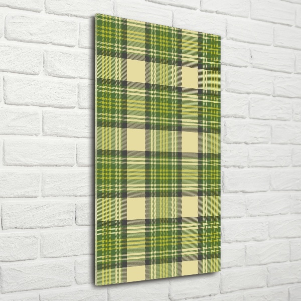 Verticale foto op glas Groen geblokt