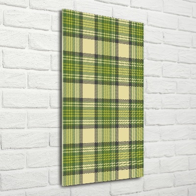 Verticale foto op glas Groen geblokt