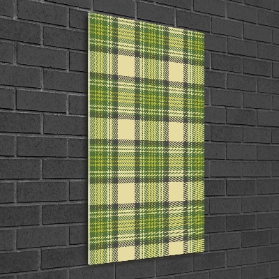 Verticale foto op glas Groen geblokt