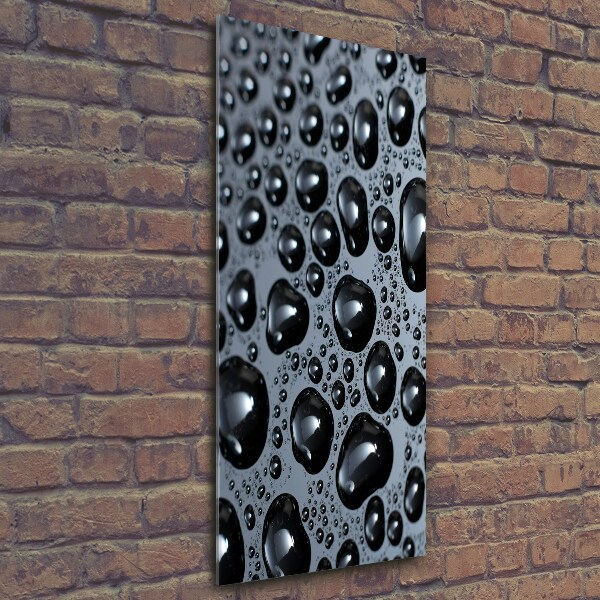 Verticale glasfoto waterdruppels