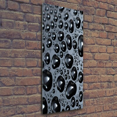 Verticale glasfoto waterdruppels