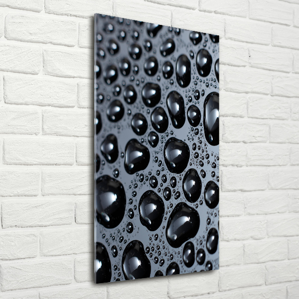 Verticale glasfoto waterdruppels