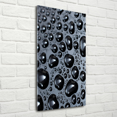 Verticale glasfoto waterdruppels