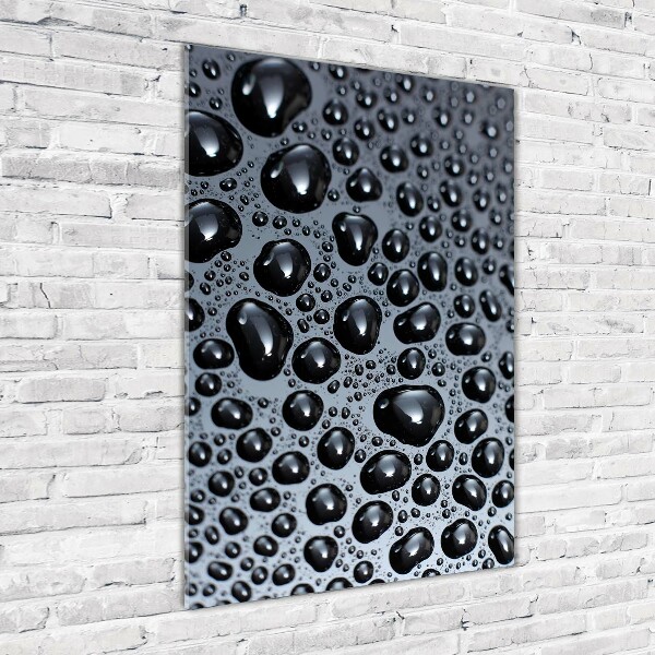 Verticale glasfoto waterdruppels