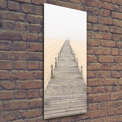 Verticale foto op glas Strandpad