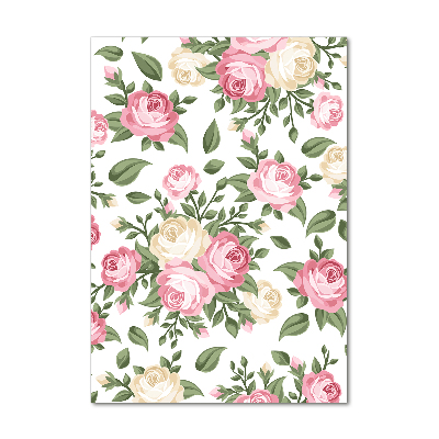 Verticale foto op glas Rozen