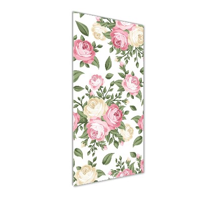 Verticale foto op glas Rozen