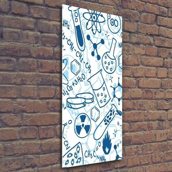 Verticale glasfoto Chemische achtergrond