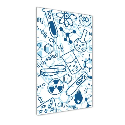 Verticale glasfoto Chemische achtergrond