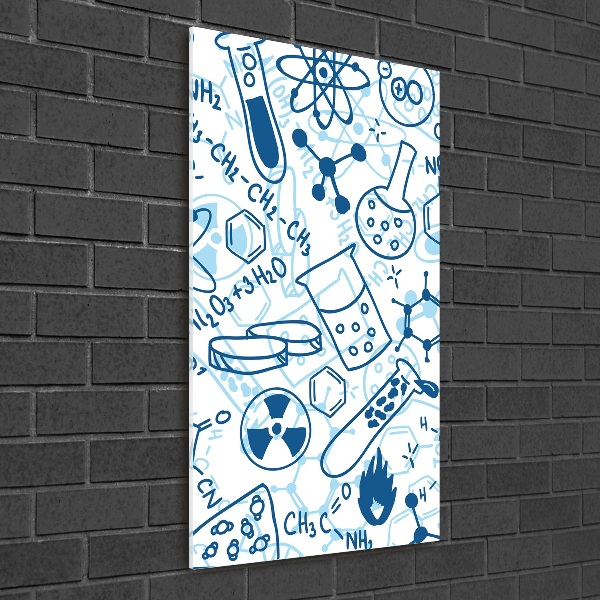 Verticale glasfoto Chemische achtergrond