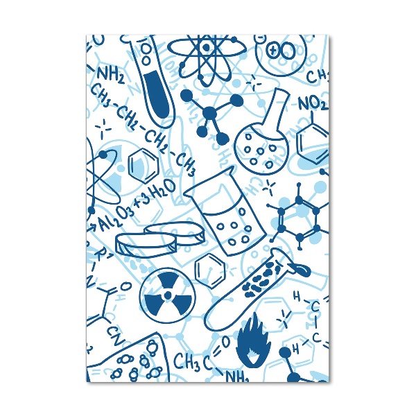 Verticale glasfoto Chemische achtergrond