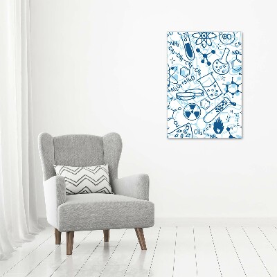 Verticale glasfoto Chemische achtergrond