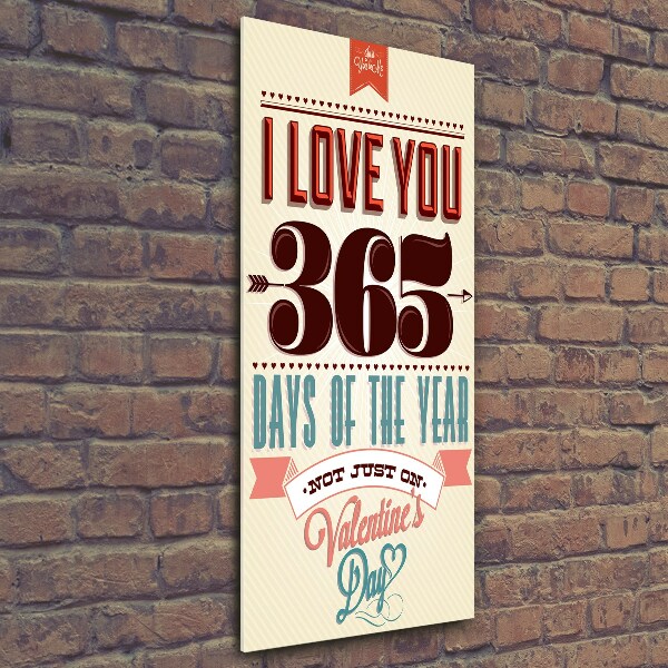 Verticale foto op glas Valentijnsdag