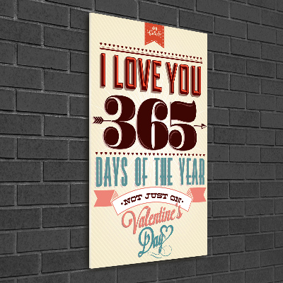 Verticale foto op glas Valentijnsdag