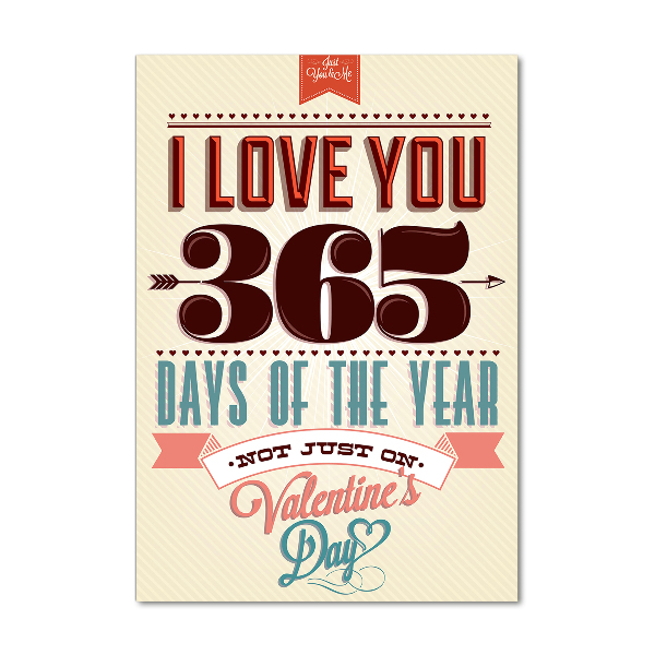 Verticale foto op glas Valentijnsdag