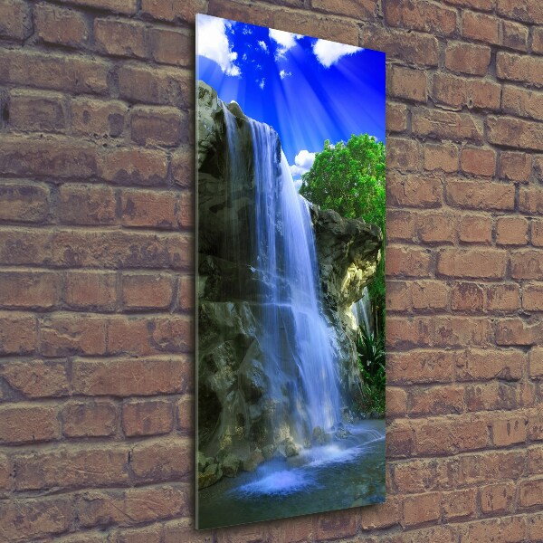 Verticale foto op glas Waterval