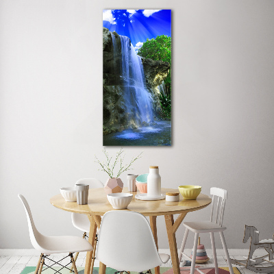 Verticale foto op glas Waterval