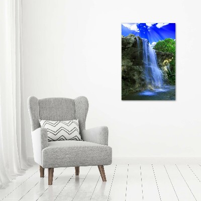Verticale foto op glas Waterval