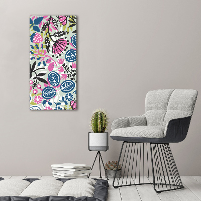 Verticale glasfoto Bloemen