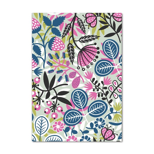 Verticale glasfoto Bloemen