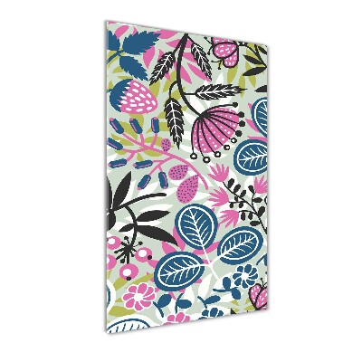 Verticale glasfoto Bloemen