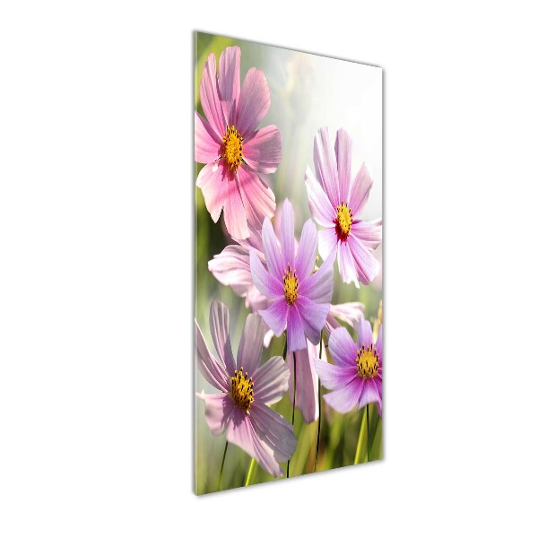 Verticale glasfoto Wilde bloemen