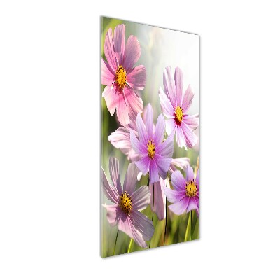 Verticale glasfoto Wilde bloemen