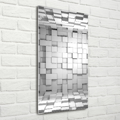 Verticaal glasschilderij Kubussen