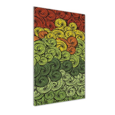 Verticale foto op glas Kleurrijke golven