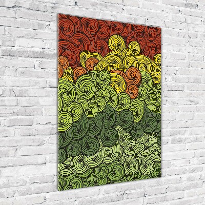 Verticale foto op glas Kleurrijke golven