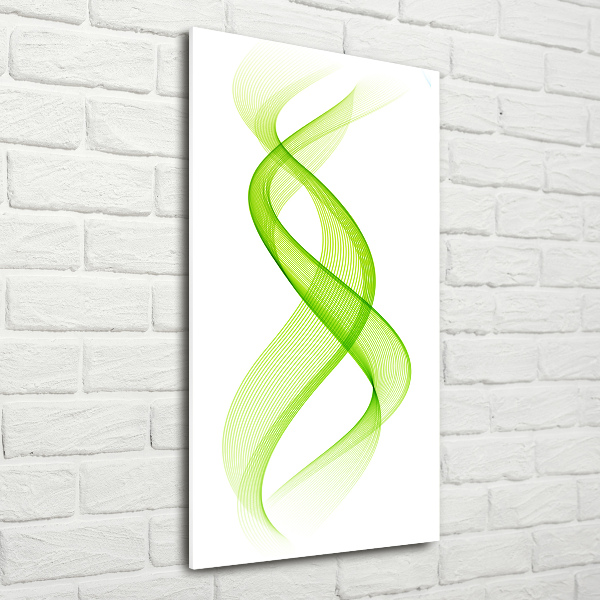 Verticaal glasschilderij Kleurrijke golven