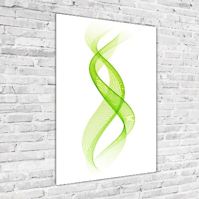 Verticaal glasschilderij Kleurrijke golven