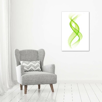 Verticaal glasschilderij Kleurrijke golven