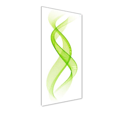 Verticaal glasschilderij Kleurrijke golven