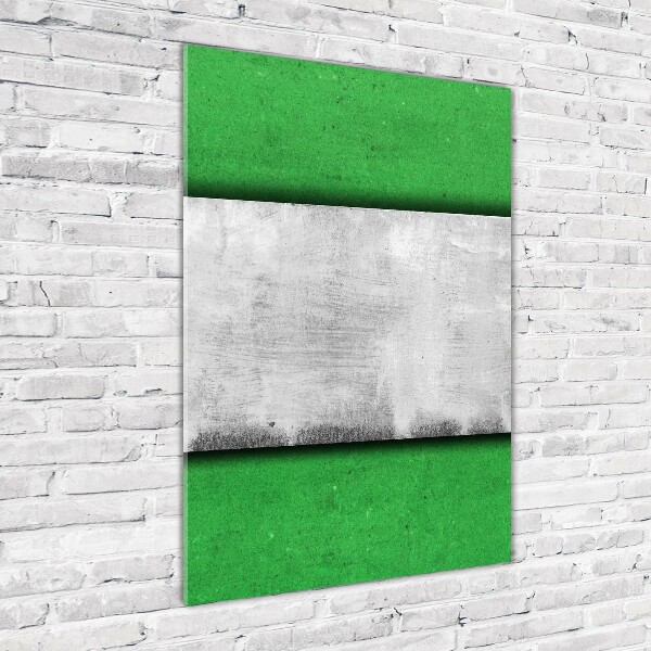 Verticale foto op glas Groene muur