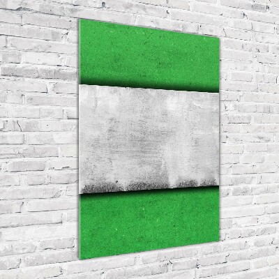 Verticale foto op glas Groene muur