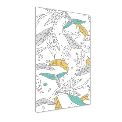 Verticale glasfoto Kleurrijke bladeren