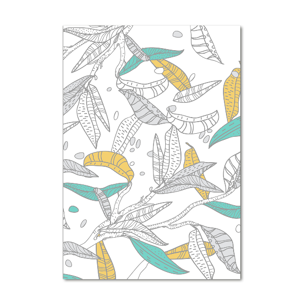 Verticale glasfoto Kleurrijke bladeren