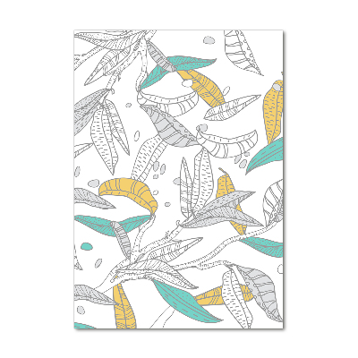 Verticale glasfoto Kleurrijke bladeren