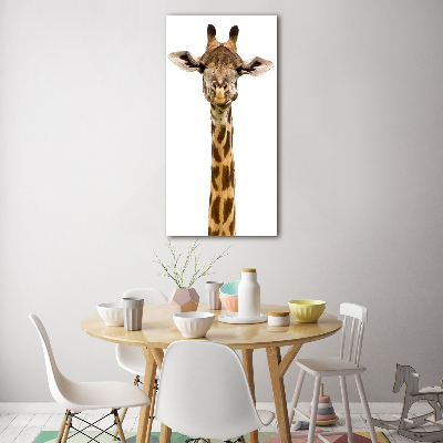Verticale glasfoto Giraffe