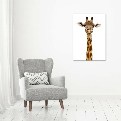 Verticale glasfoto Giraffe