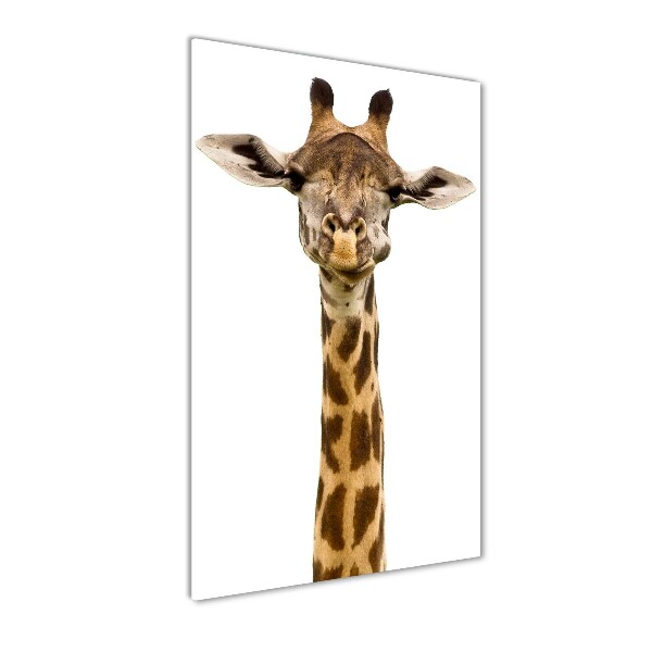 Verticale glasfoto Giraffe