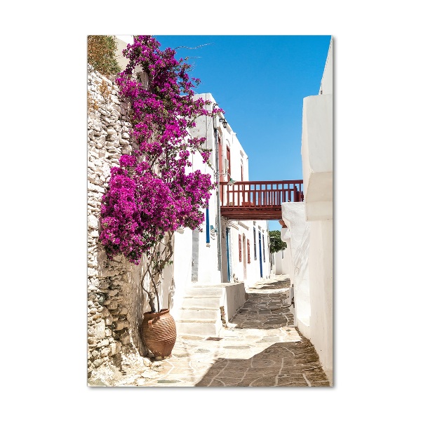 Verticale glasfoto Griekse straten