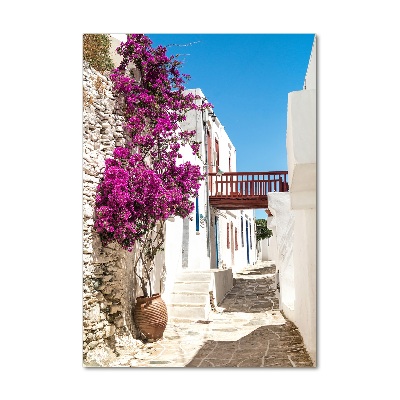 Verticale glasfoto Griekse straten
