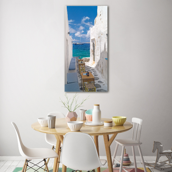 Verticale foto op glas Griekse straten